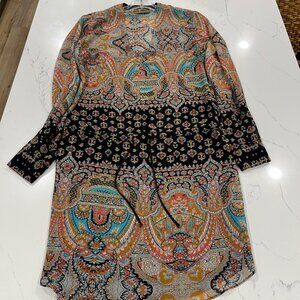 Karen Zambos print dress vintage Couture Size S